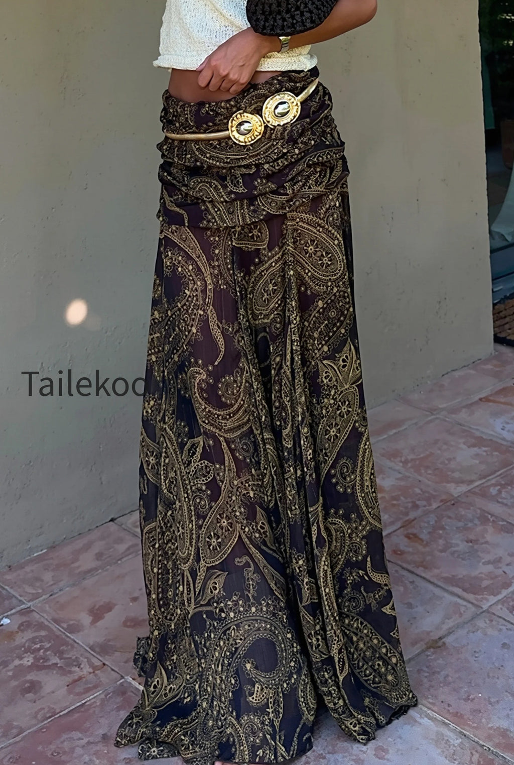 boho-brown-paisley-print-maxi-skirt