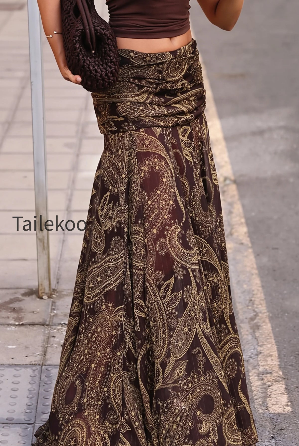 boho-brown-paisley-print-maxi-skirt