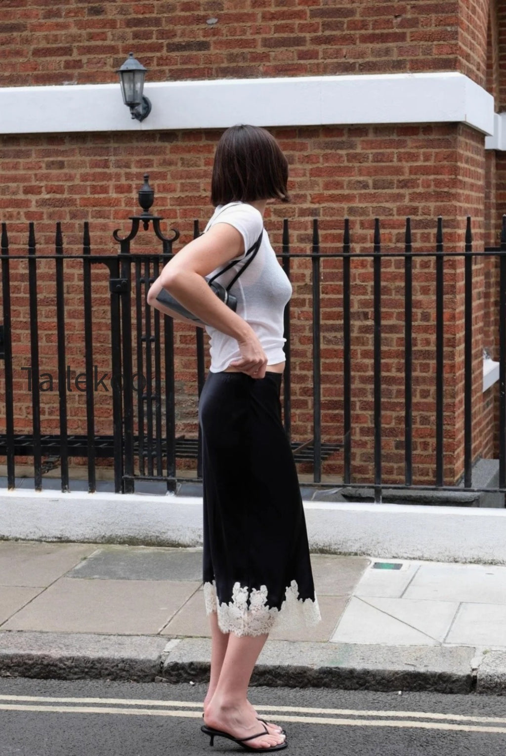 lace-trim-satin-midi-skirt