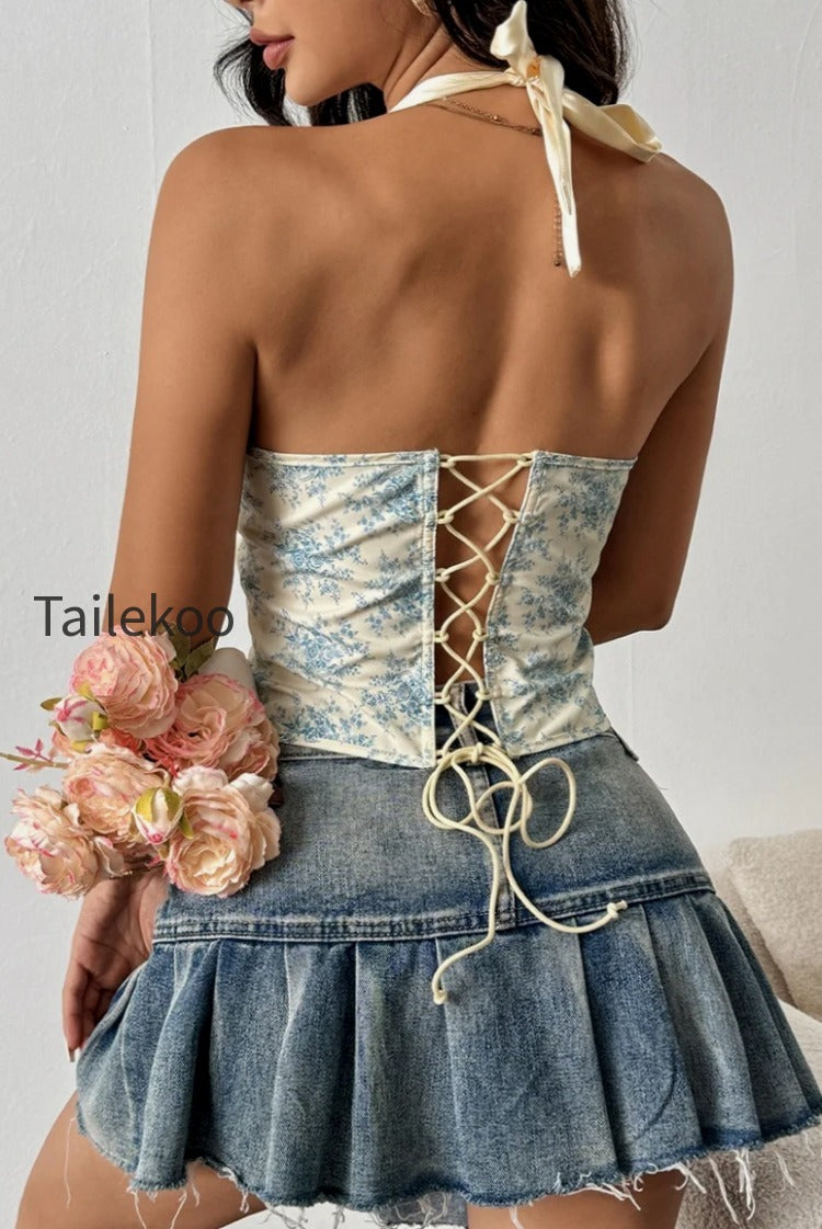 printed-ruffle-low-cut-backless-boned-underwire-halter-top