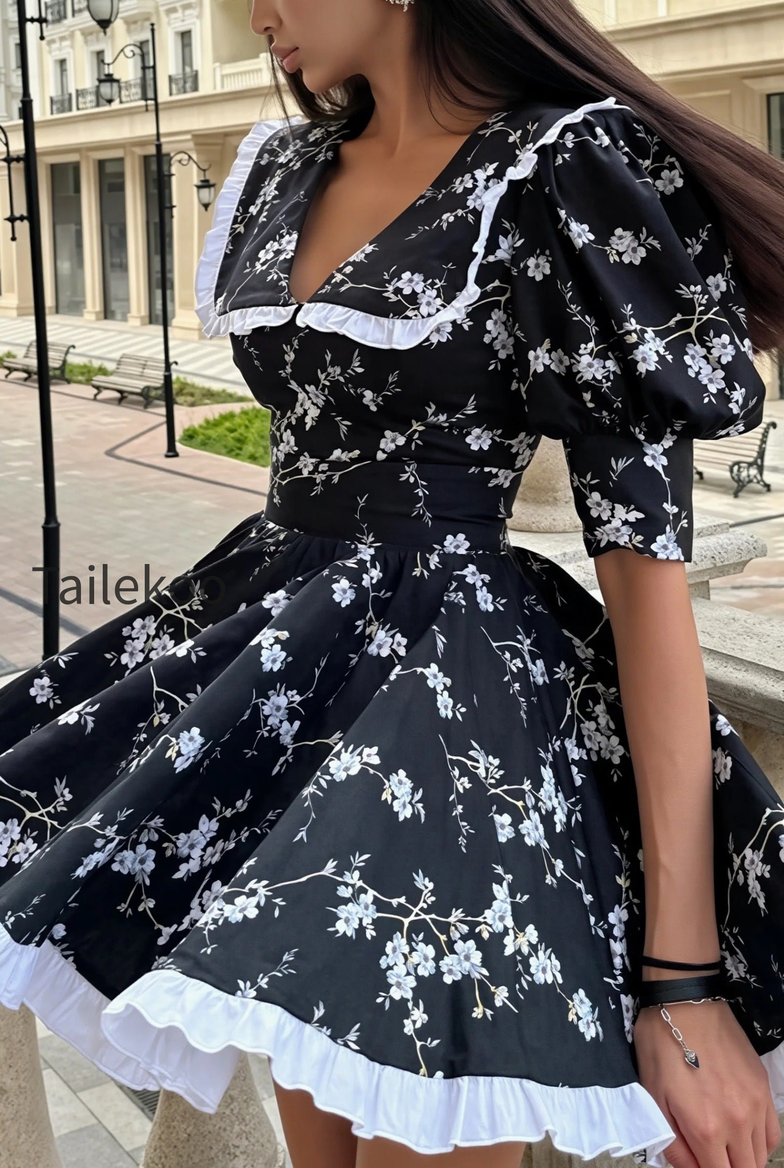 floral-peter-pan-puff-sleeve-mini-dress