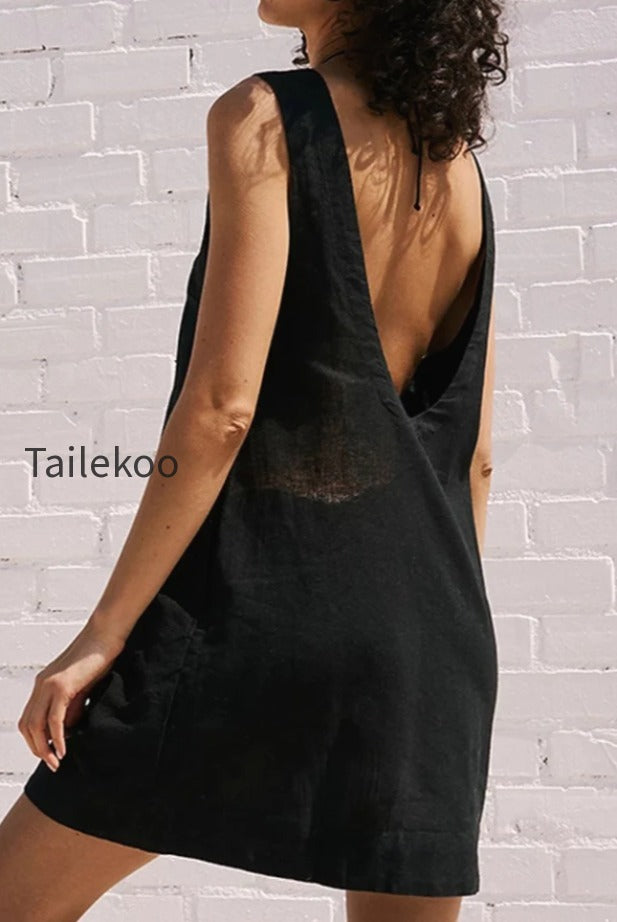 sleeveless-backless-denim-dress