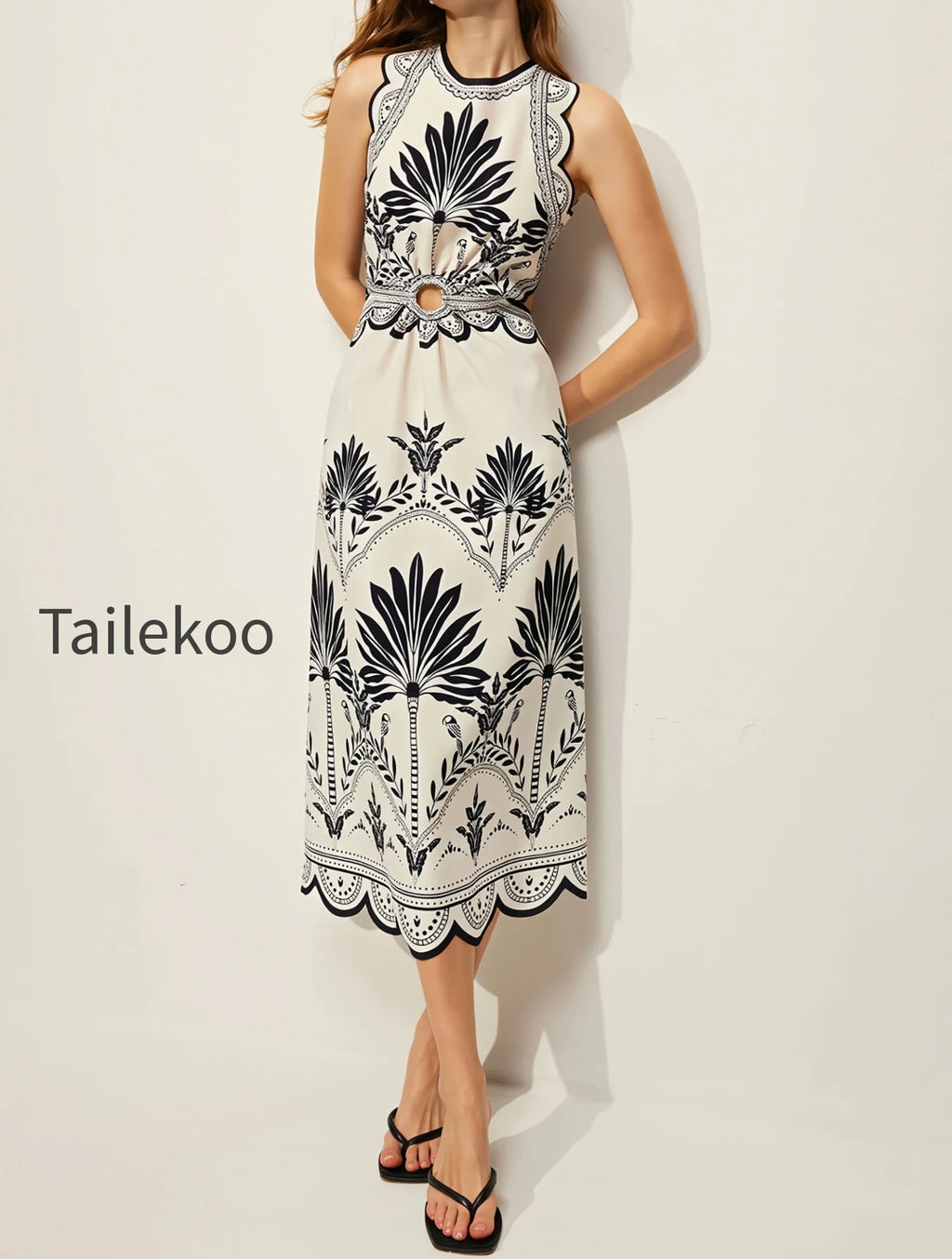 floral-loose-midi-beach-boho-dress