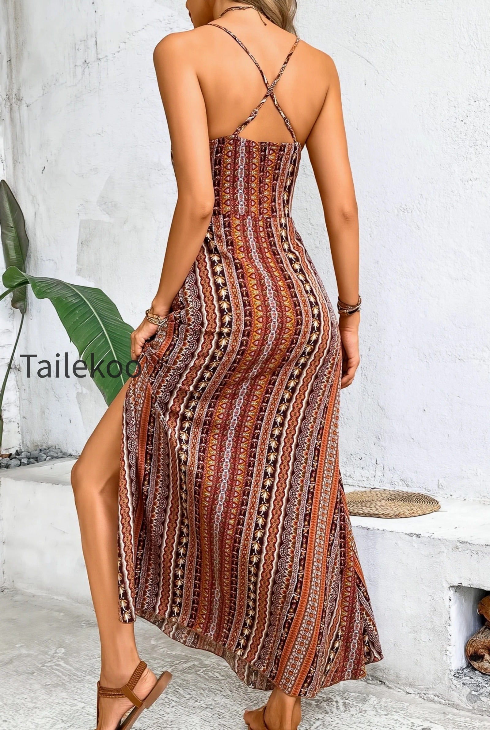 slit-high-waist-floral-cami-boho-dress