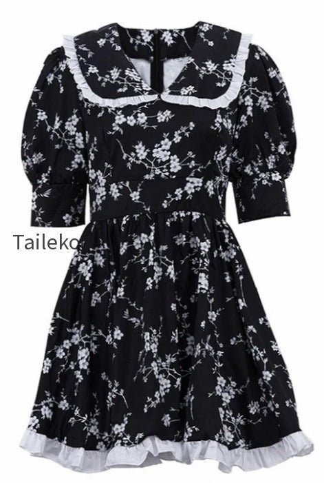 floral-peter-pan-puff-sleeve-mini-dress